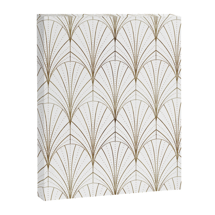 Art Deco Waterfalls // White Canvas Print Gallery Image 1