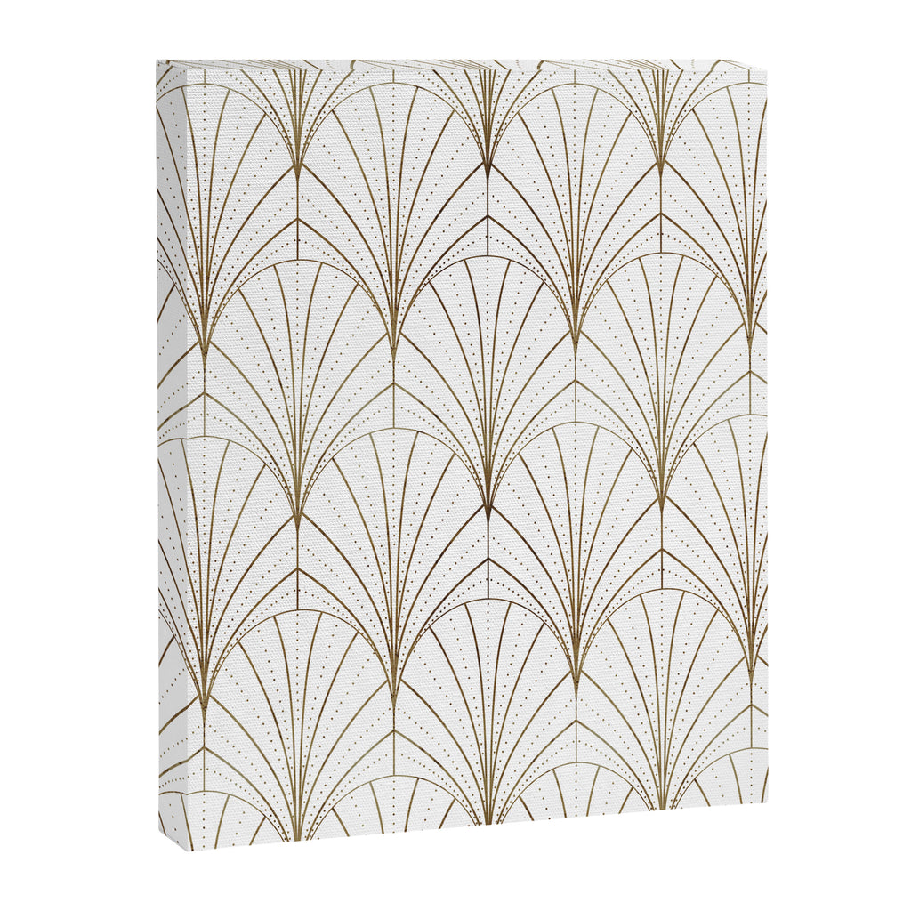 Art Deco Waterfalls // White Canvas Print Gallery Image 8