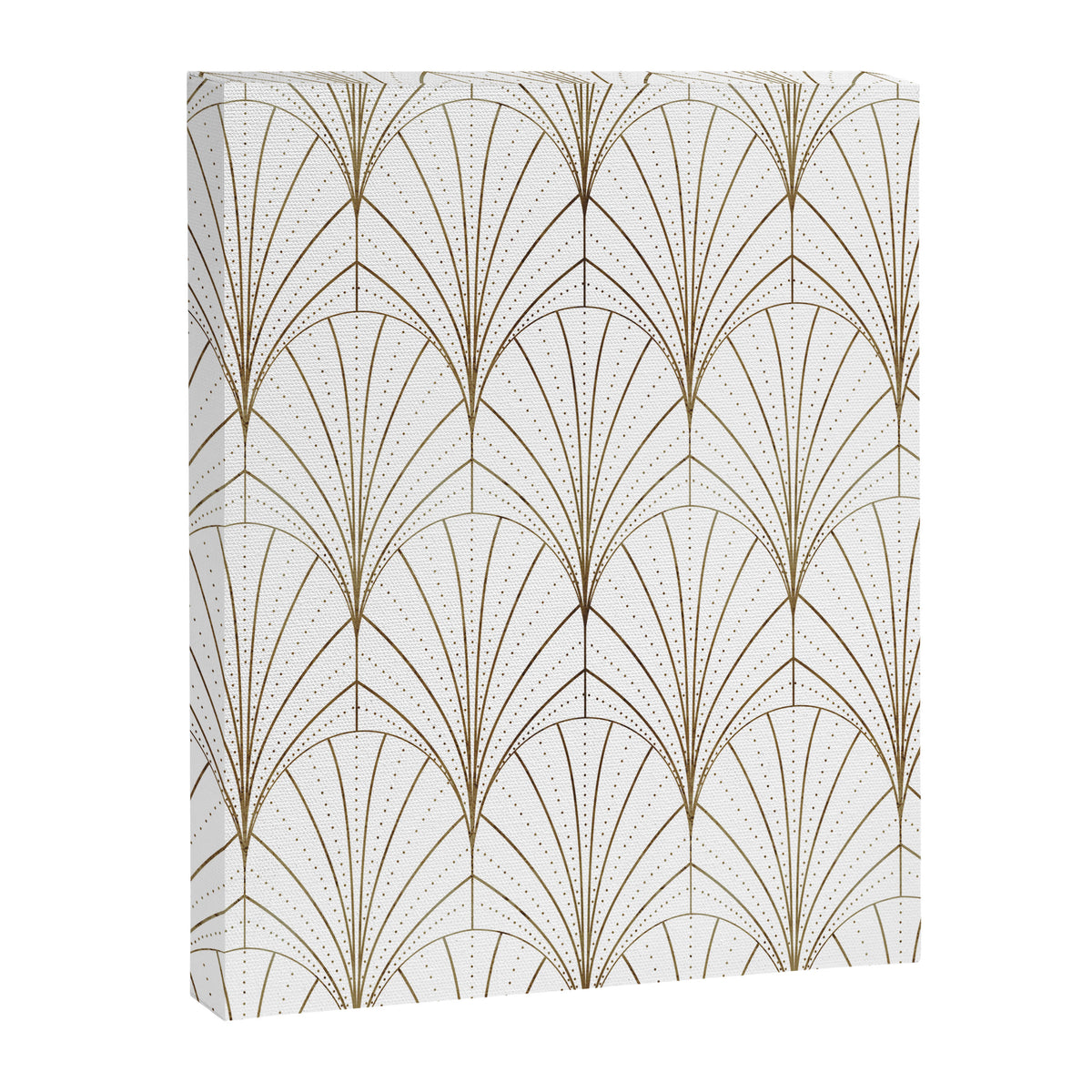 Art Deco Waterfalls // White Canvas Print Gallery Image 8