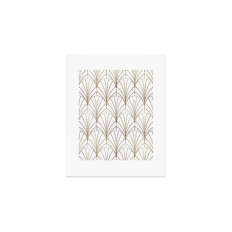 Art Deco Waterfalls // White Art Print Gallery Image 1