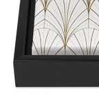 Art Deco Waterfalls // White Framed Canvas Print Gallery Image 3