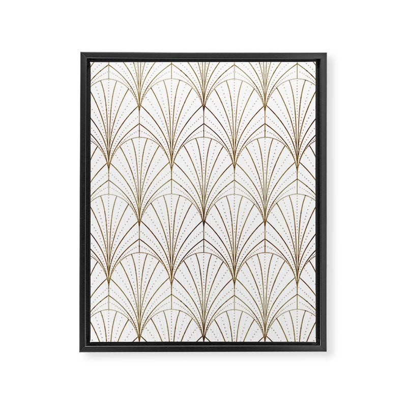 Art Deco Waterfalls // White Framed Canvas Print Gallery Image 8