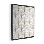 Art Deco Waterfalls // White Framed Canvas Print Gallery Image 2