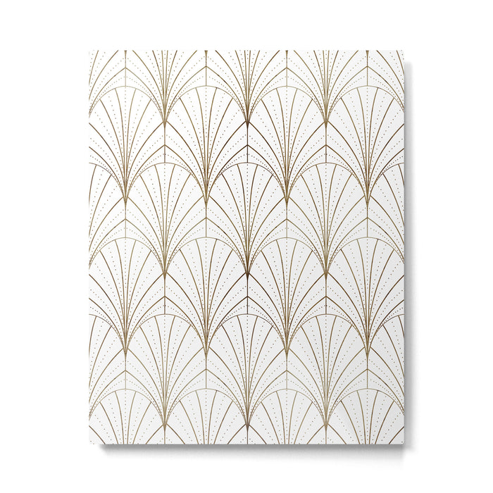 Art Deco Waterfalls // White Metal Print Gallery Image 1