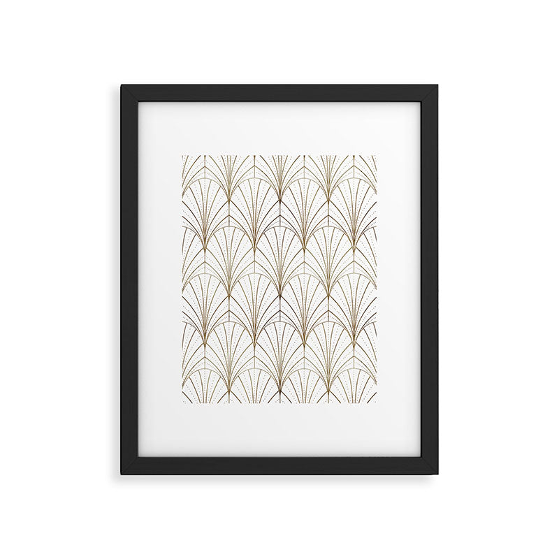 Art Deco Waterfalls // White Framed Art Print Gallery Image 6