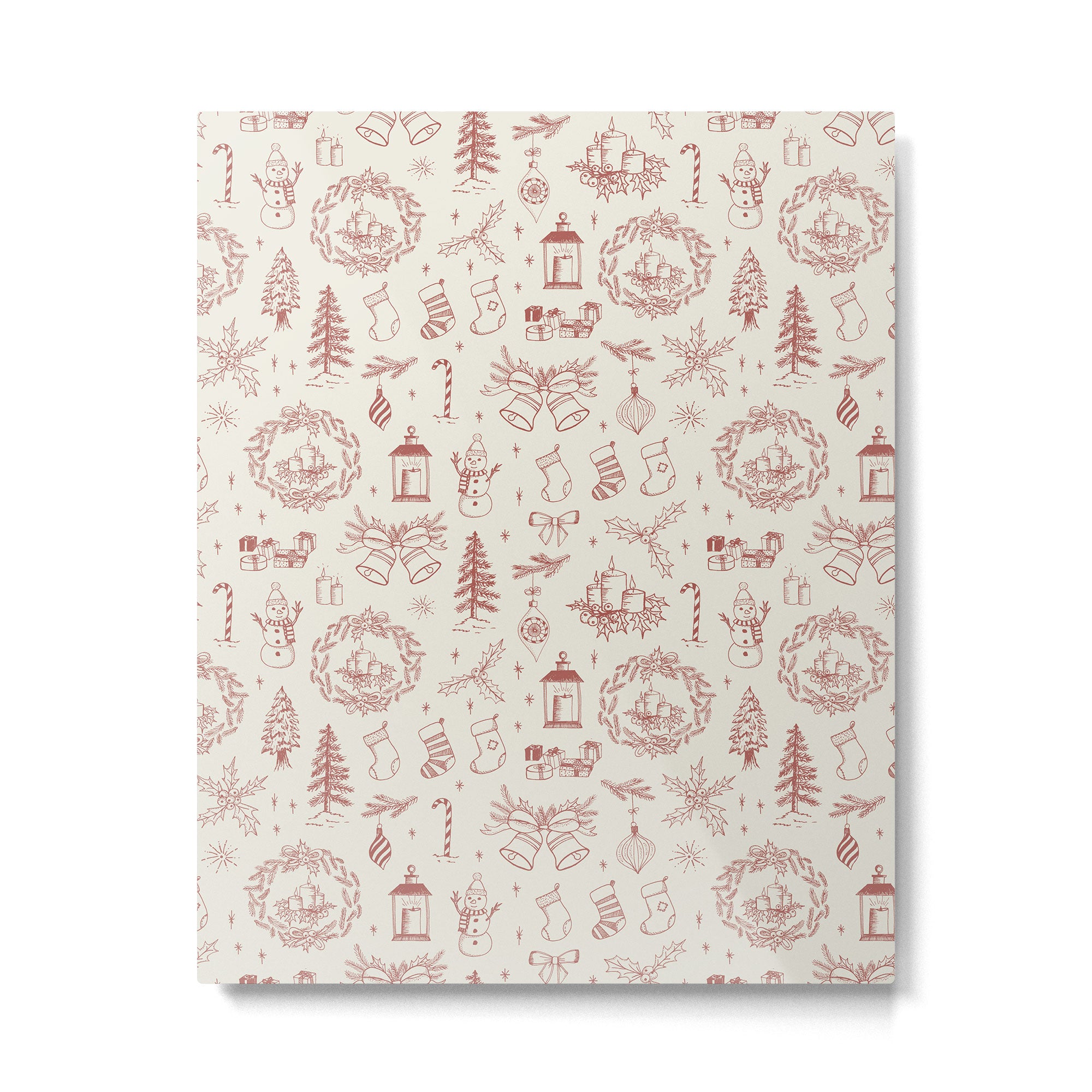 Christmas Toile // Vintage Red Metal Print Gallery Image 6