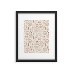 Christmas Toile // Vintage Red Framed Art Print Gallery Image 6