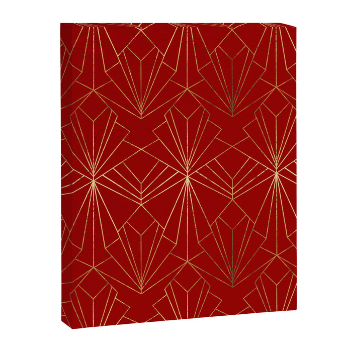Crimson Red Art Deco Canvas Print Gallery Image 1