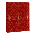 Crimson Red Art Deco Canvas Print Gallery Image 8