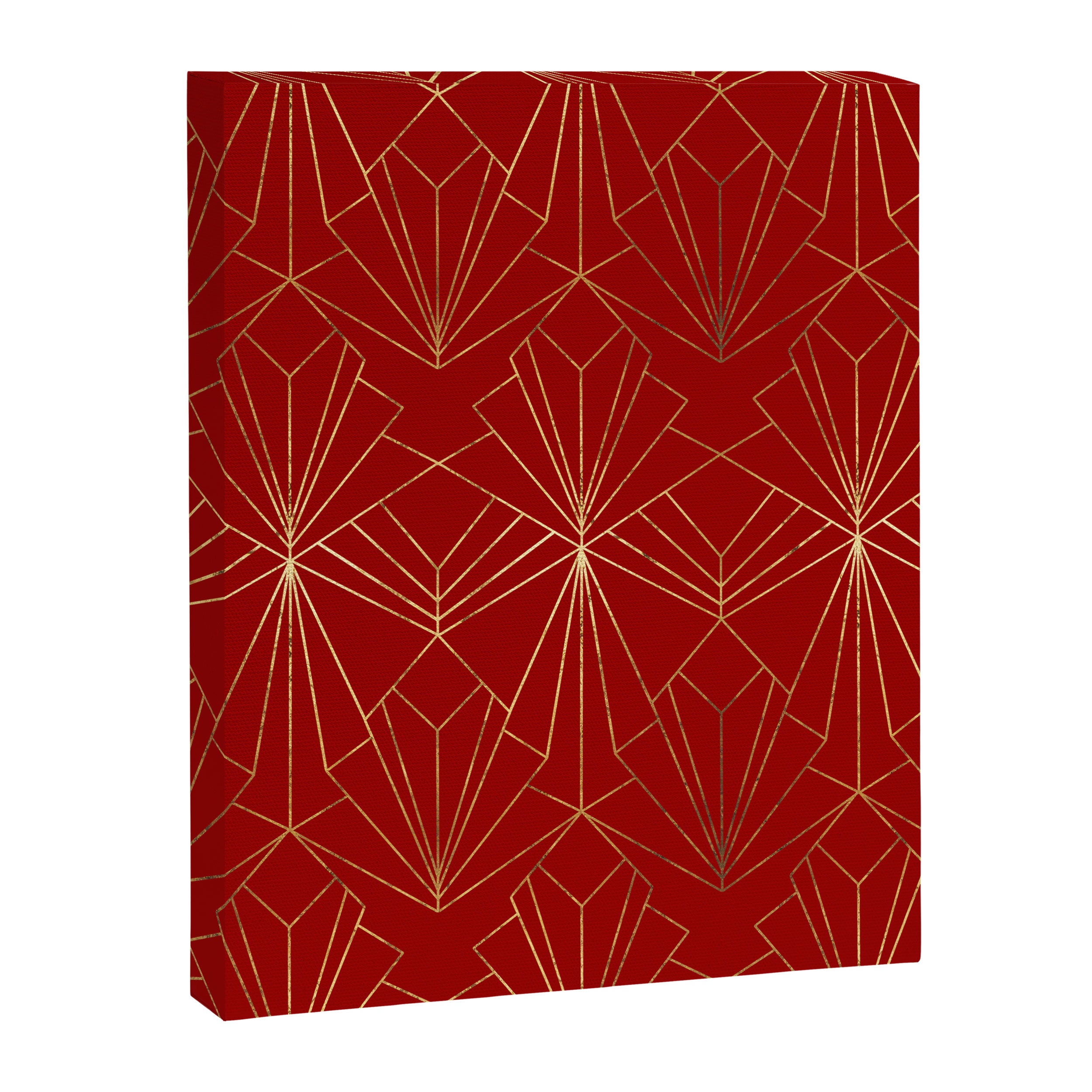Crimson Red Art Deco Canvas Print Gallery Image 8