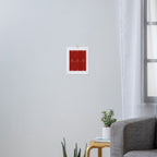 Crimson Red Art Deco Art Print Gallery Image 3