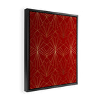 Crimson Red Art Deco Framed Canvas Print Gallery Image 2