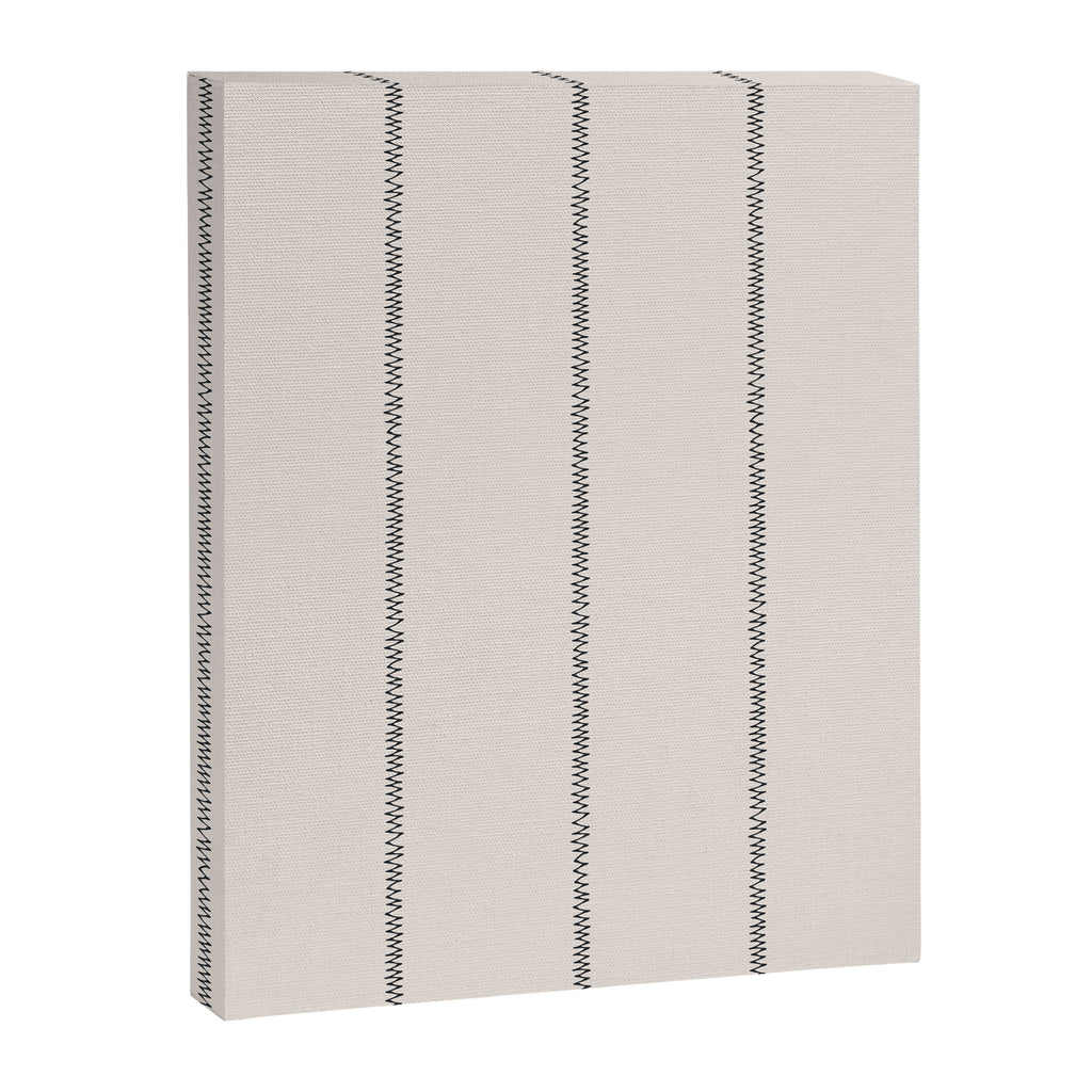 French Cream Linen Stripe Canvas Print Gallery Image 8