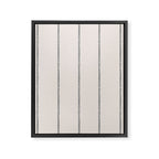 French Cream Linen Stripe Framed Canvas Print Gallery Image 8