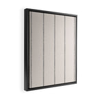 French Cream Linen Stripe Framed Canvas Print Gallery Image 2