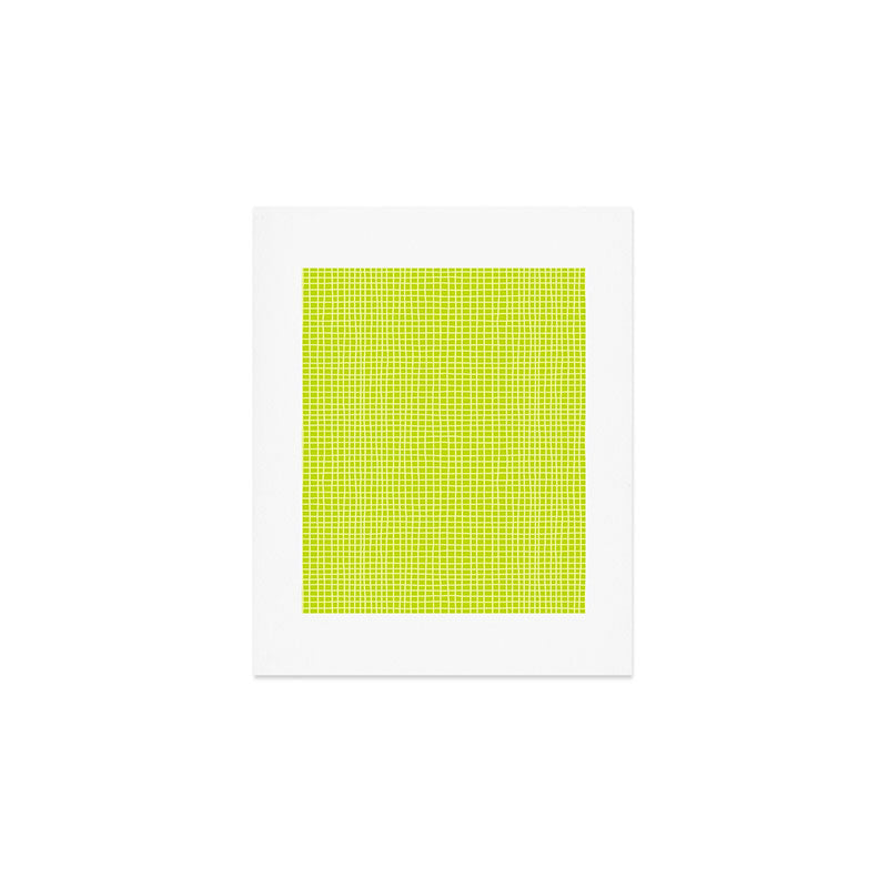 Fresh Lime Grid Art Print Gallery Image 1
