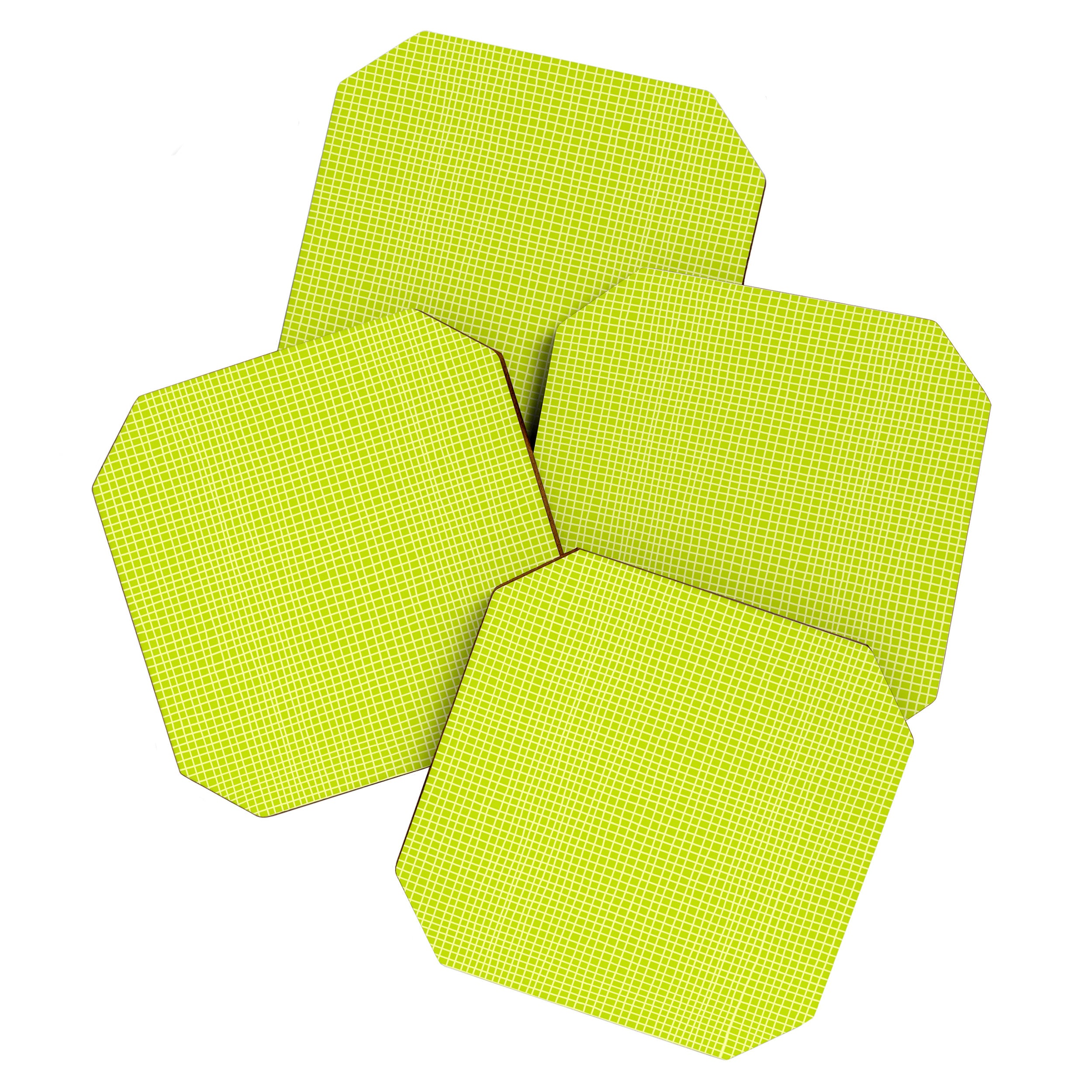 Fresh Lime Grid Coaster Gallery Image 1
