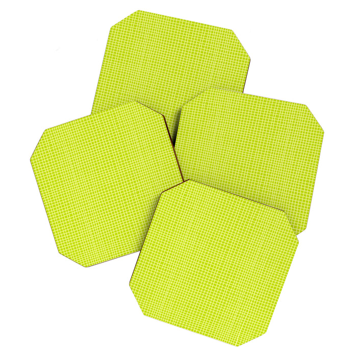 Fresh Lime Grid Coaster Gallery Image 1