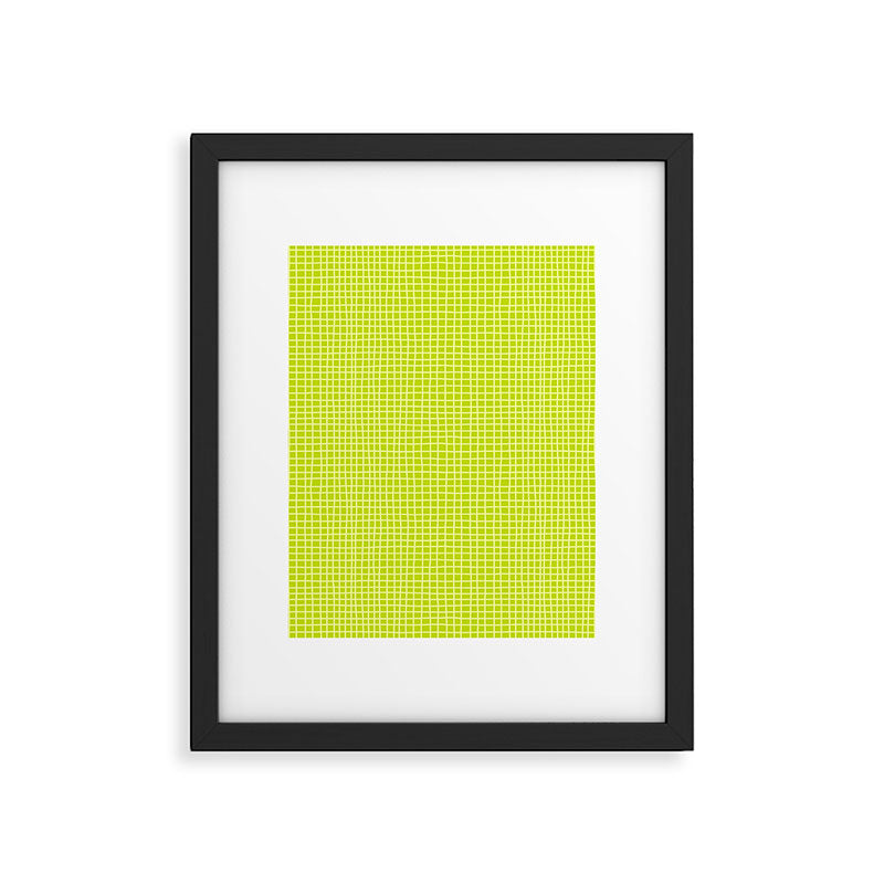 Fresh Lime Grid Framed Art Print Gallery Image 6