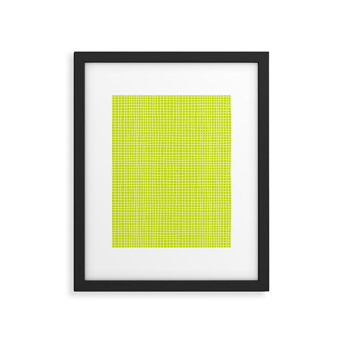Fresh Lime Grid Framed Art Print Gallery Image 1