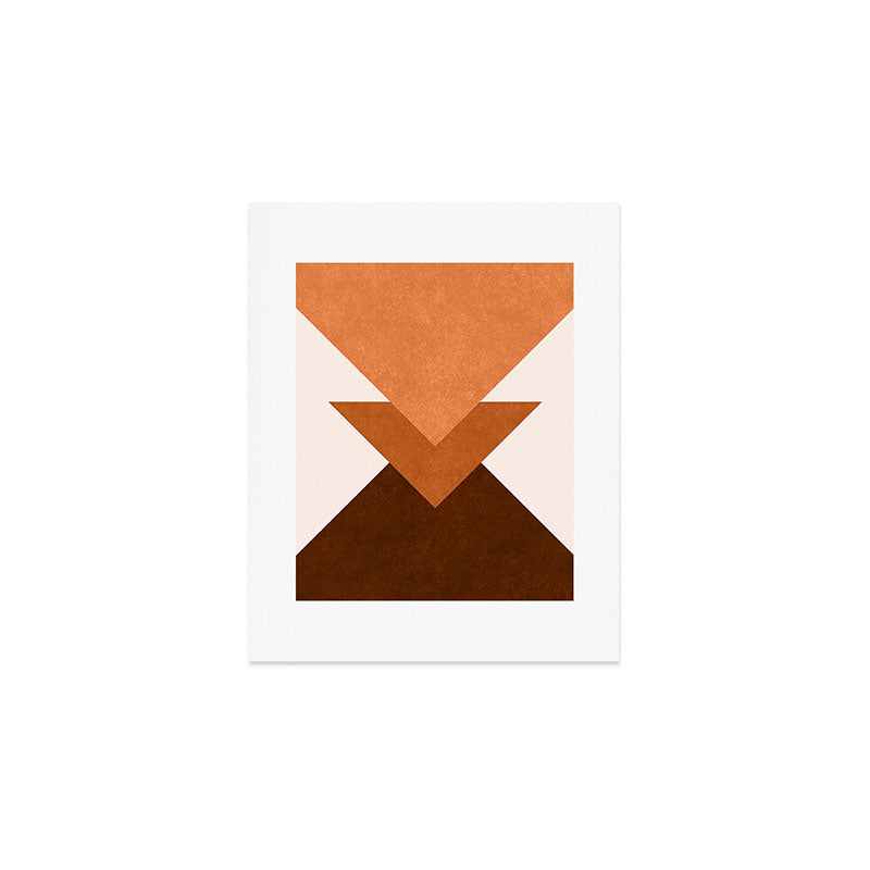 Geometric Blocks in Terracotta Art Print Gallery Image 1