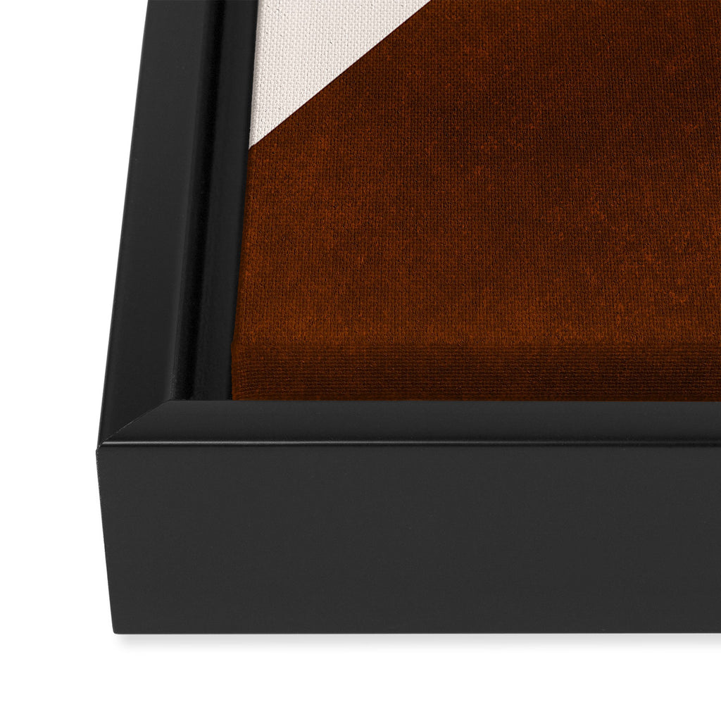Geometric Blocks in Terracotta Framed Canvas Print Gallery Image 3