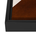 Geometric Blocks in Terracotta Framed Canvas Print Gallery Image 3
