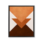 Geometric Blocks in Terracotta Framed Canvas Print Gallery Image 8