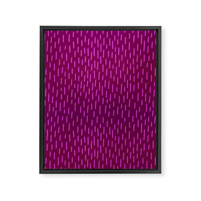 Magenta Dash Framed Canvas Print Gallery Image 1