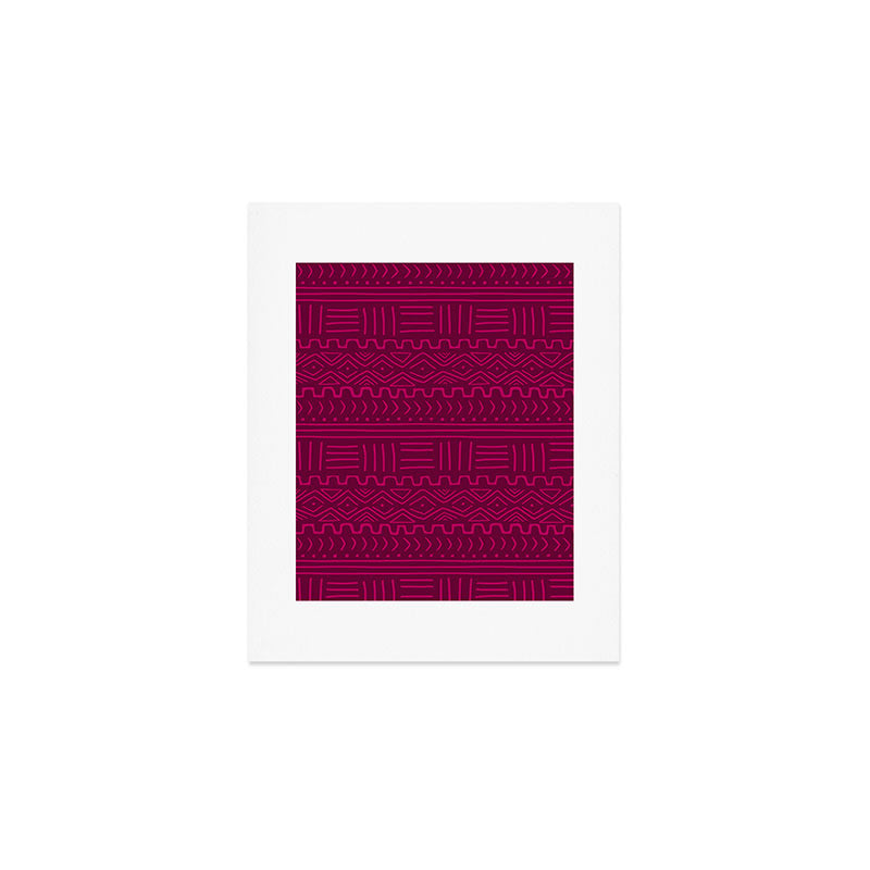 Mud Cloth in Raspberry Art Print Gallery Image 1