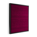 Mud Cloth in Raspberry Framed Canvas Print Gallery Image 2