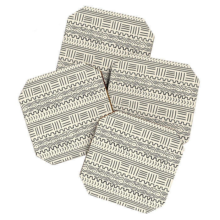 Mud Cloth on Cream Coaster Gallery Image 1