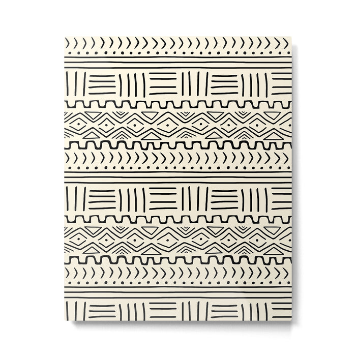 Mud Cloth on Cream Metal Print Gallery Image 1