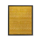 Mud Cloth on Mustard Framed Canvas Print Gallery Image 8