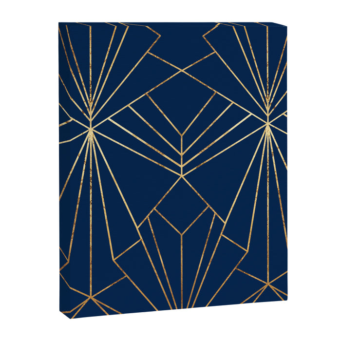 Navy Blue Art Deco - Large Scale Canvas Print Gallery Image 1