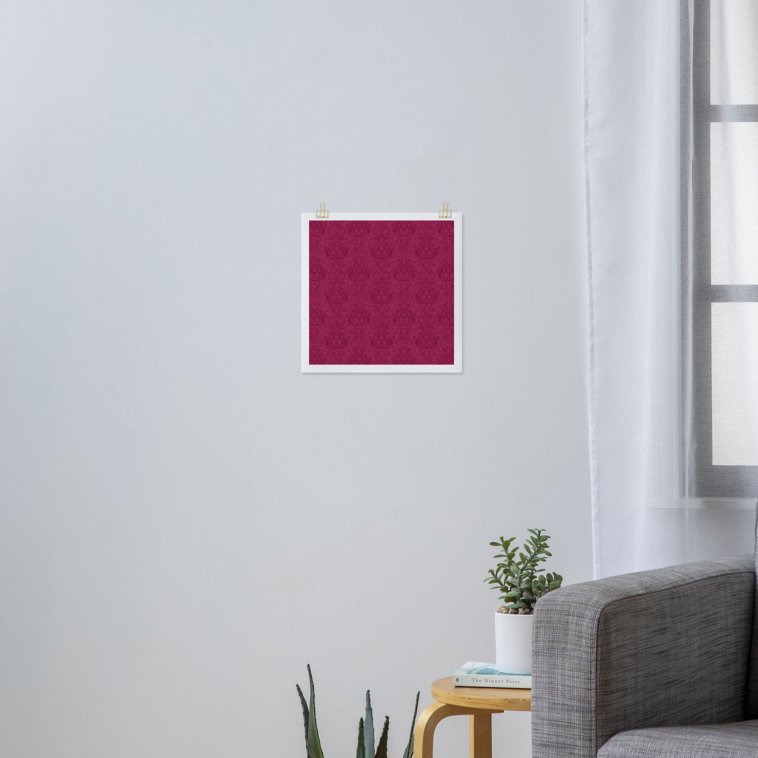 Pineapple Deco // Raspberry Swirl Art Print Gallery Image 3