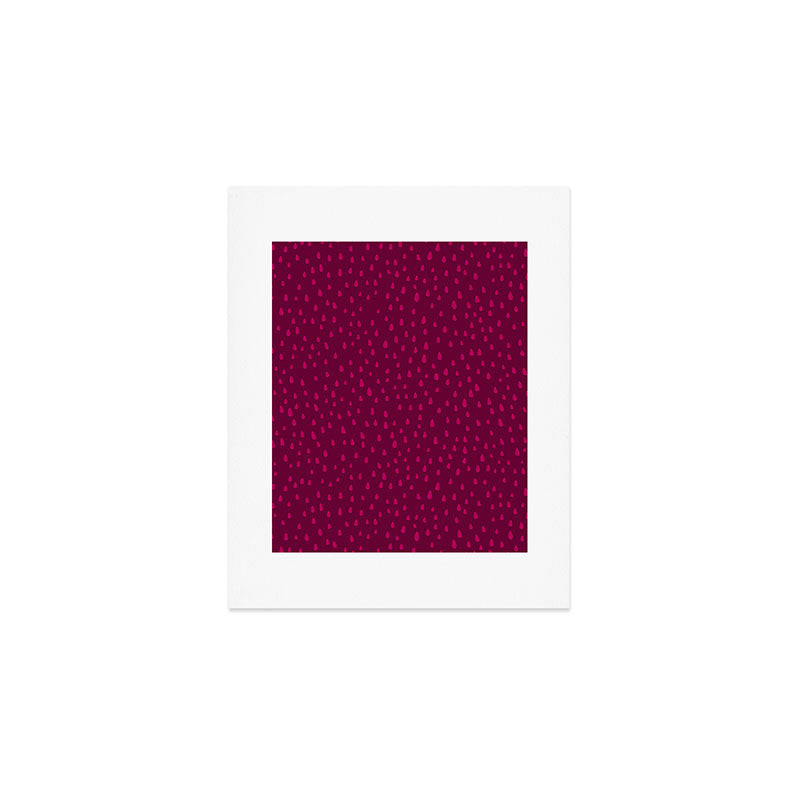Raspberry Paint Drops Art Print Gallery Image 1