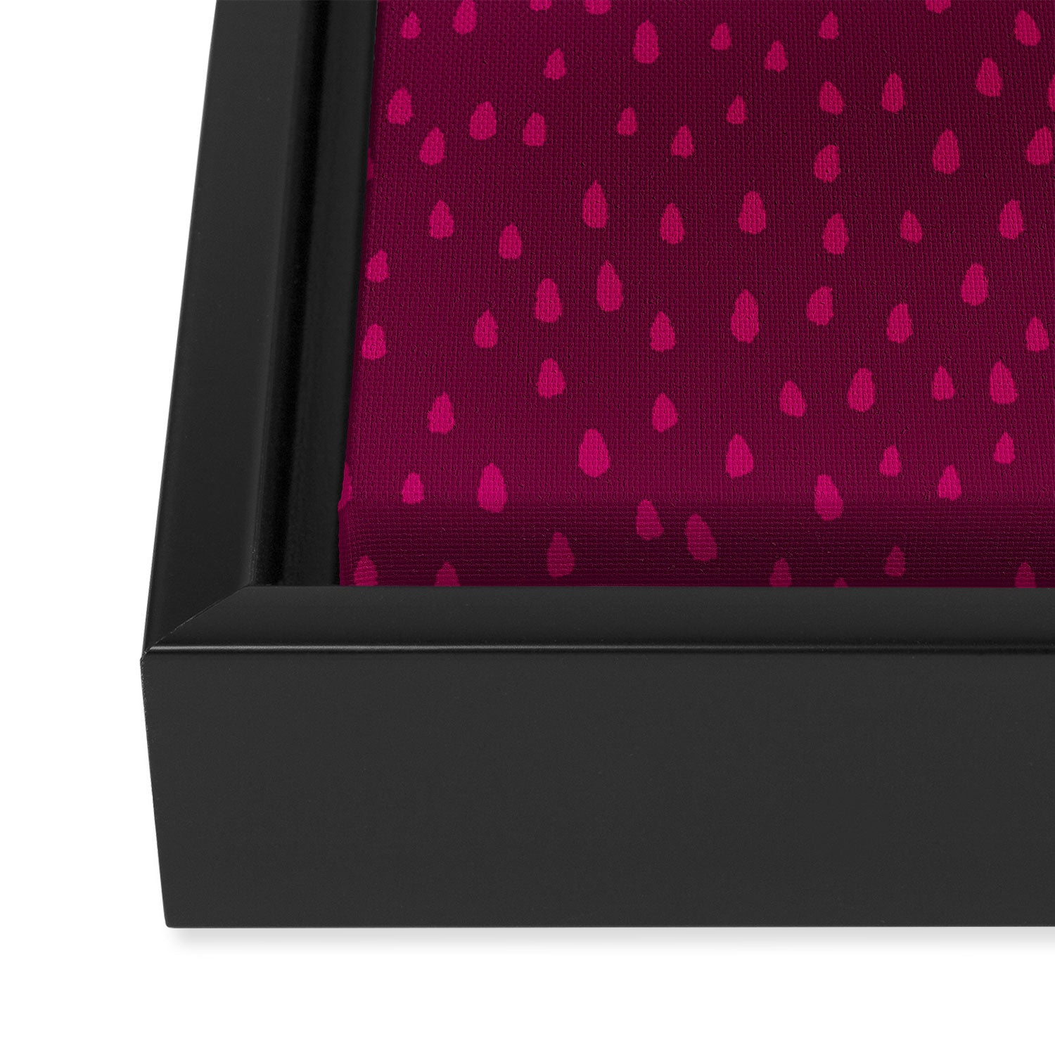 Raspberry Paint Drops Framed Canvas Print Gallery Image 3