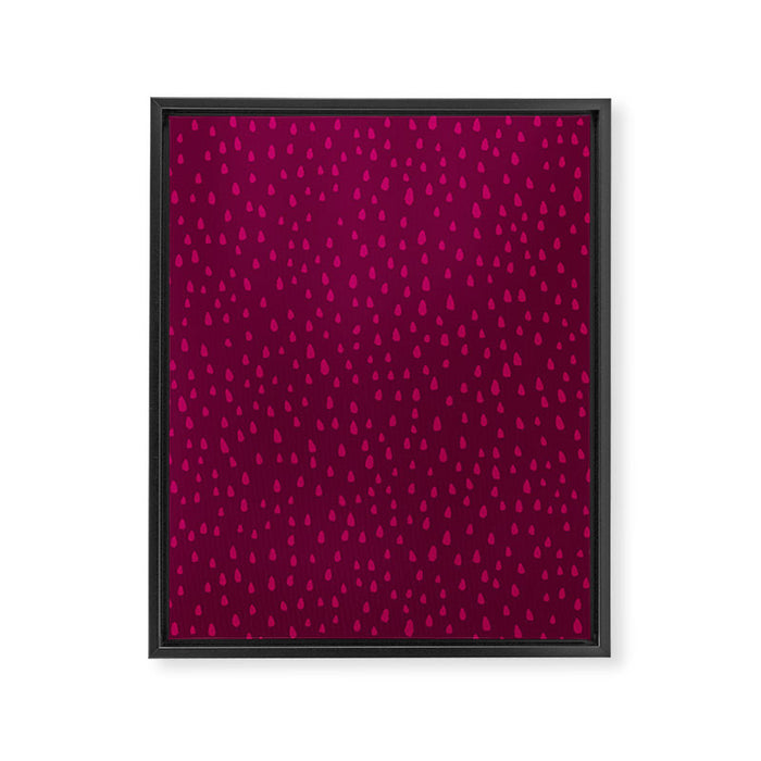Raspberry Paint Drops Framed Canvas Print Gallery Image 1