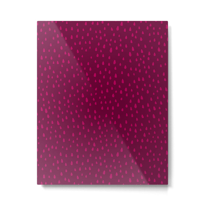 Raspberry Paint Drops Metal Print Gallery Image 1