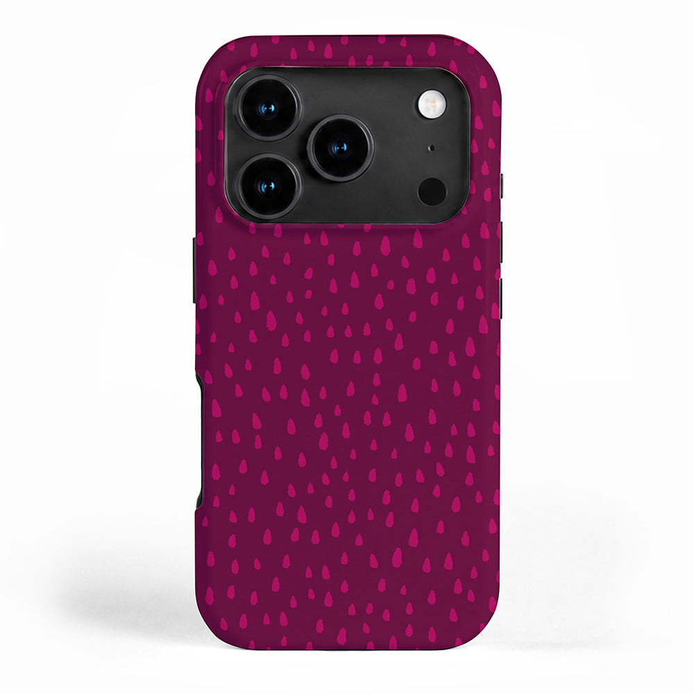 Raspberry Paint Drops iPhone Case Gallery Image 1
