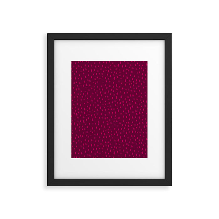 Raspberry Paint Drops Framed Art Print Gallery Image 1
