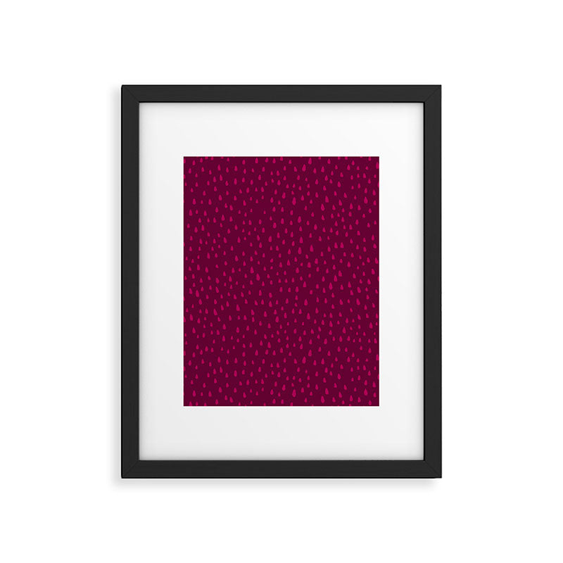 Raspberry Paint Drops Framed Art Print Gallery Image 6
