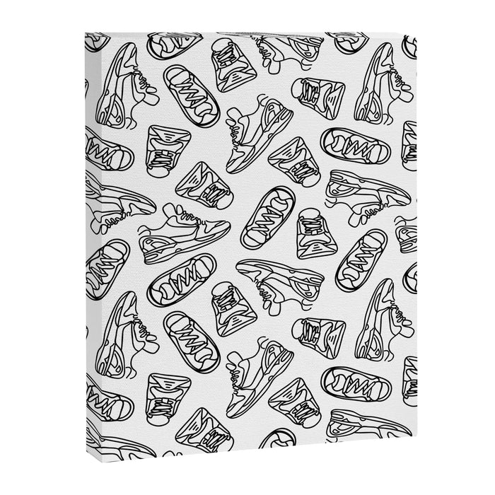Sneakers // Black & White Canvas Print Gallery Image 1