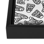 Sneakers // Black & White Framed Canvas Print Gallery Image 3