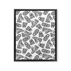 Sneakers // Black & White Framed Canvas Print Gallery Image 8