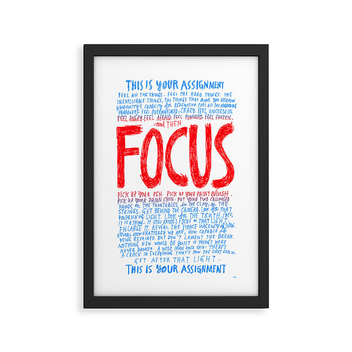 FOCUS 2017, by Courtney Martin and Wendy MacNaughton Framed Art Print Gallery Image 1
