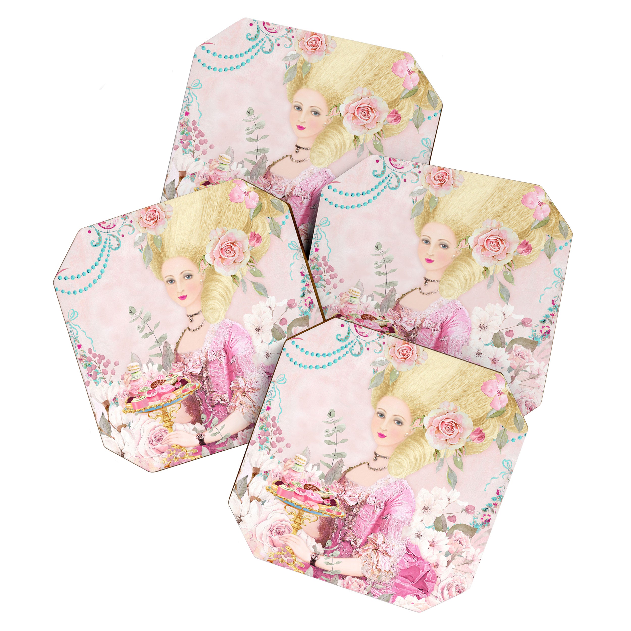 Marie Antoinette Flower Tea Coaster Gallery Image 1