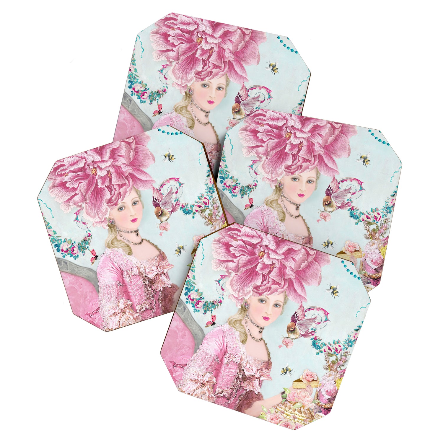 Marie Antoinette Wallflower Coaster Gallery Image 1