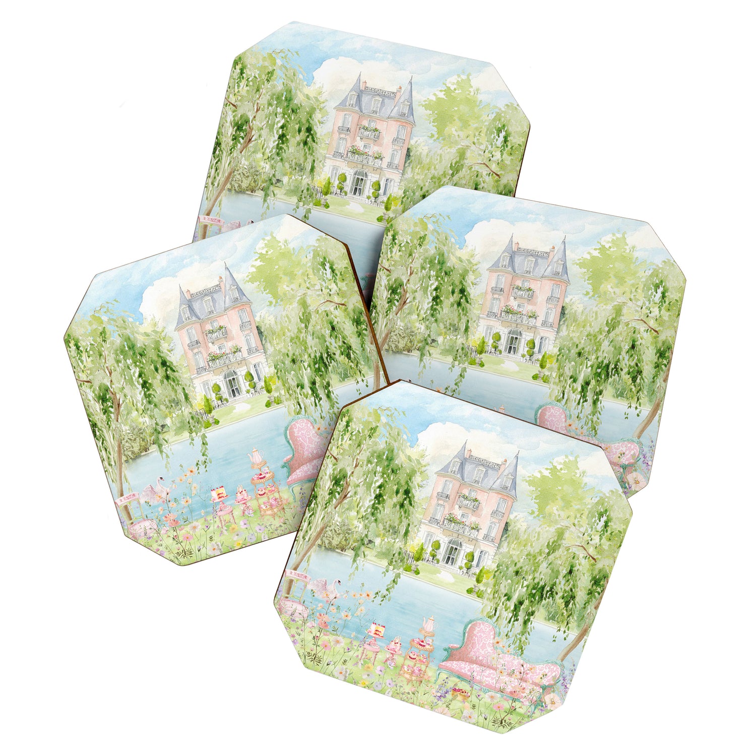 Wild flower meadow picnic in the French countryside Coaster Gallery Image 1